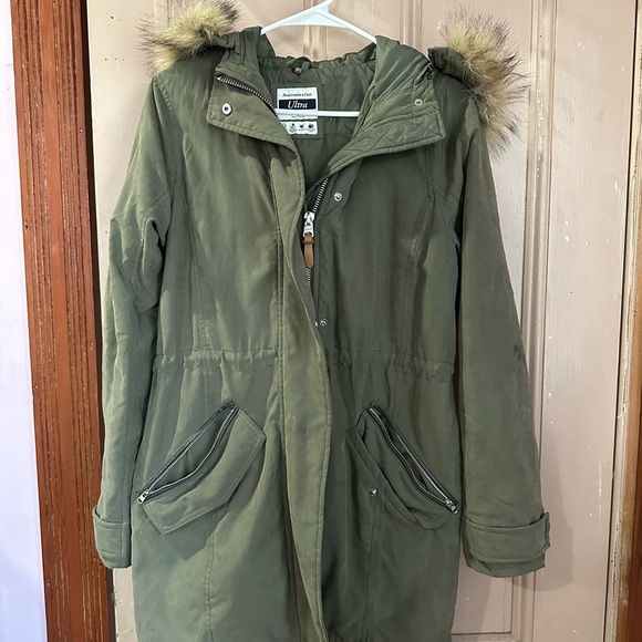 Abercrombie and Fitch parka green small - Picture 2 of 5